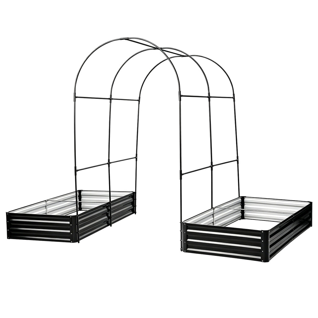 Raised Garden Bed with Arch Trellis - 2 Pack