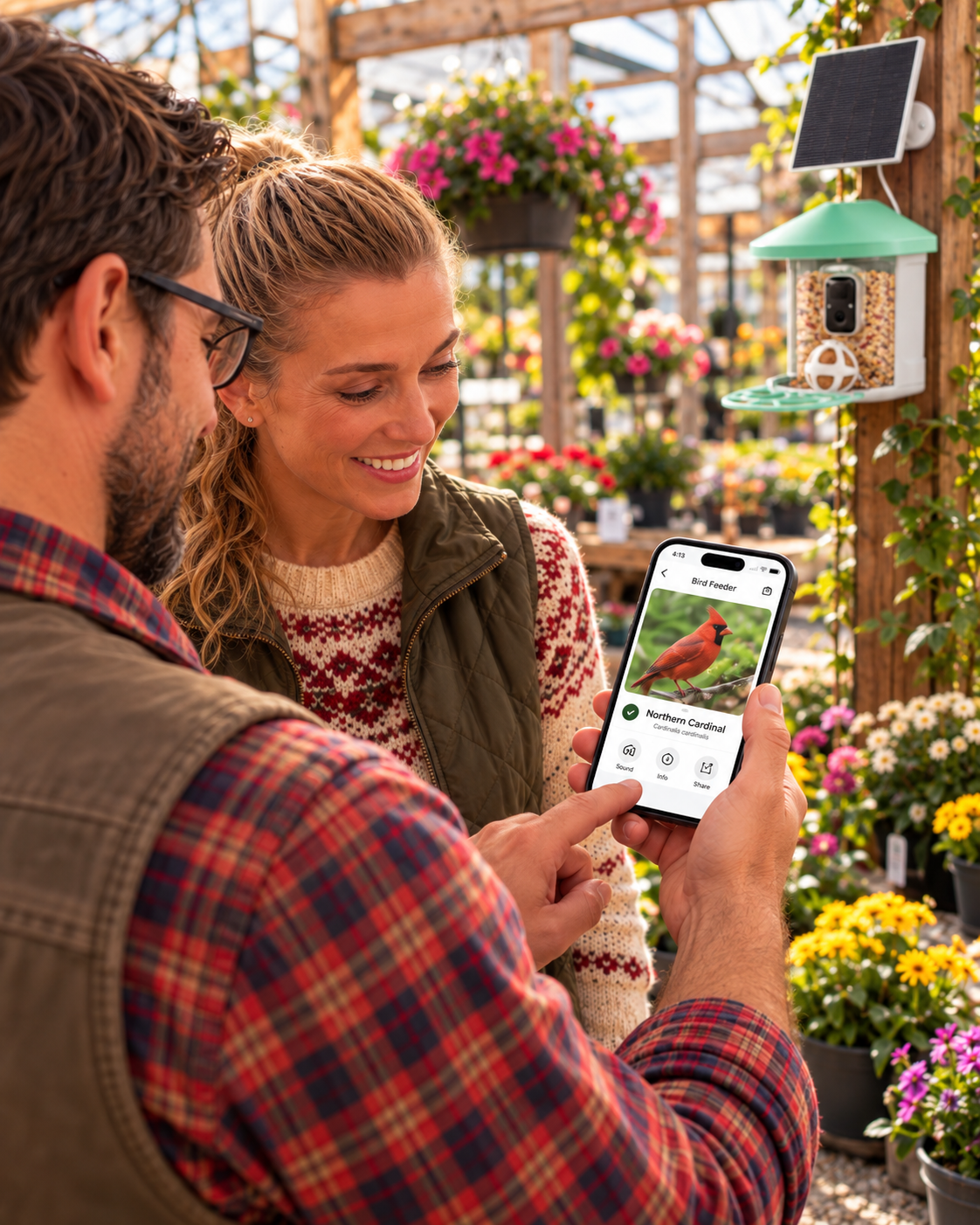 Smart Bird Feeder with Camera, 2K HD AI Identify 10,000+ Bird Species, Solar-Powered Bird Watching Camera with Auto Capture & Instant Notify, Wireless Outdoor Ideal Gift for Bird Lovers (Green)