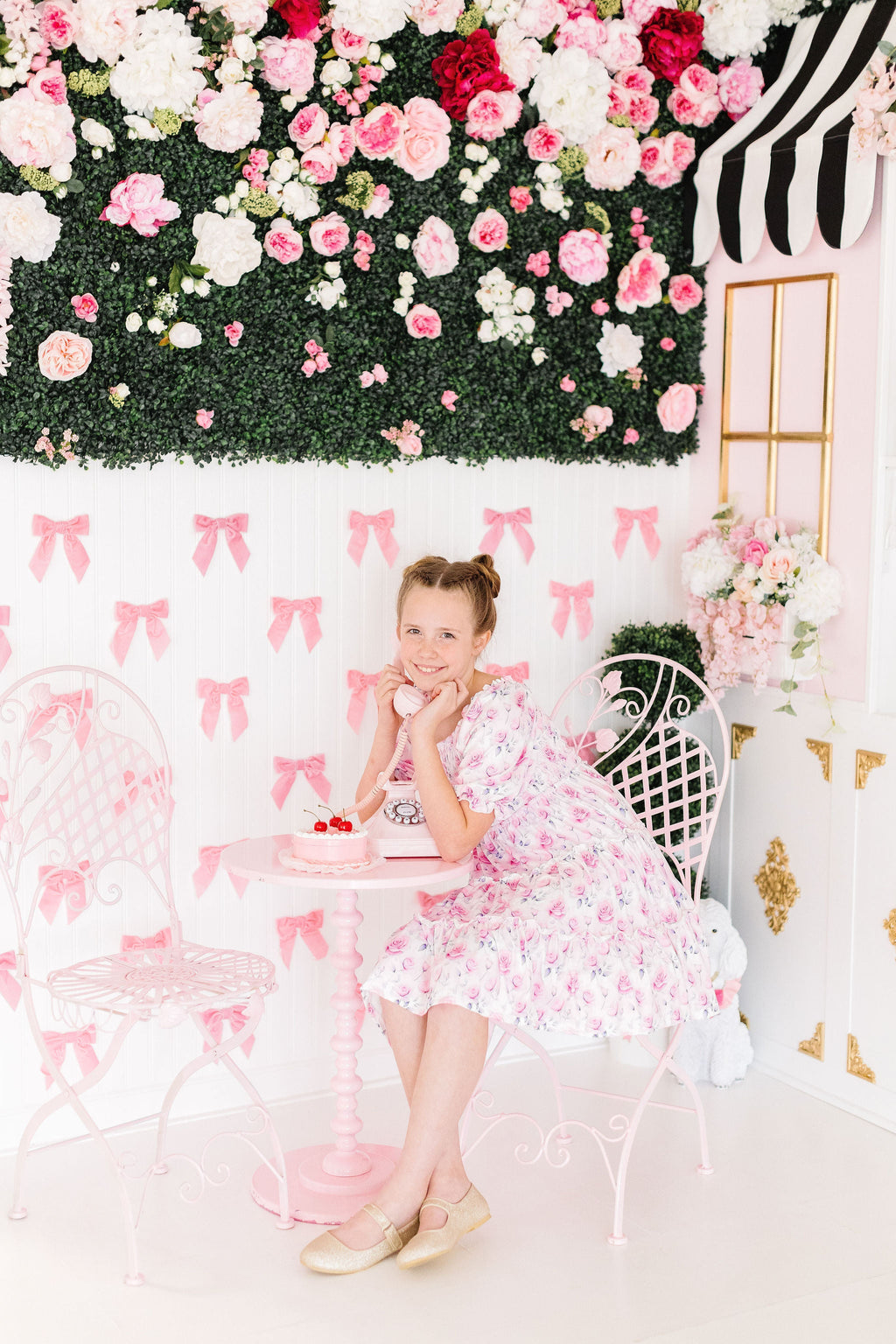 SALE Rose Garden Smocked Ruffle Dress