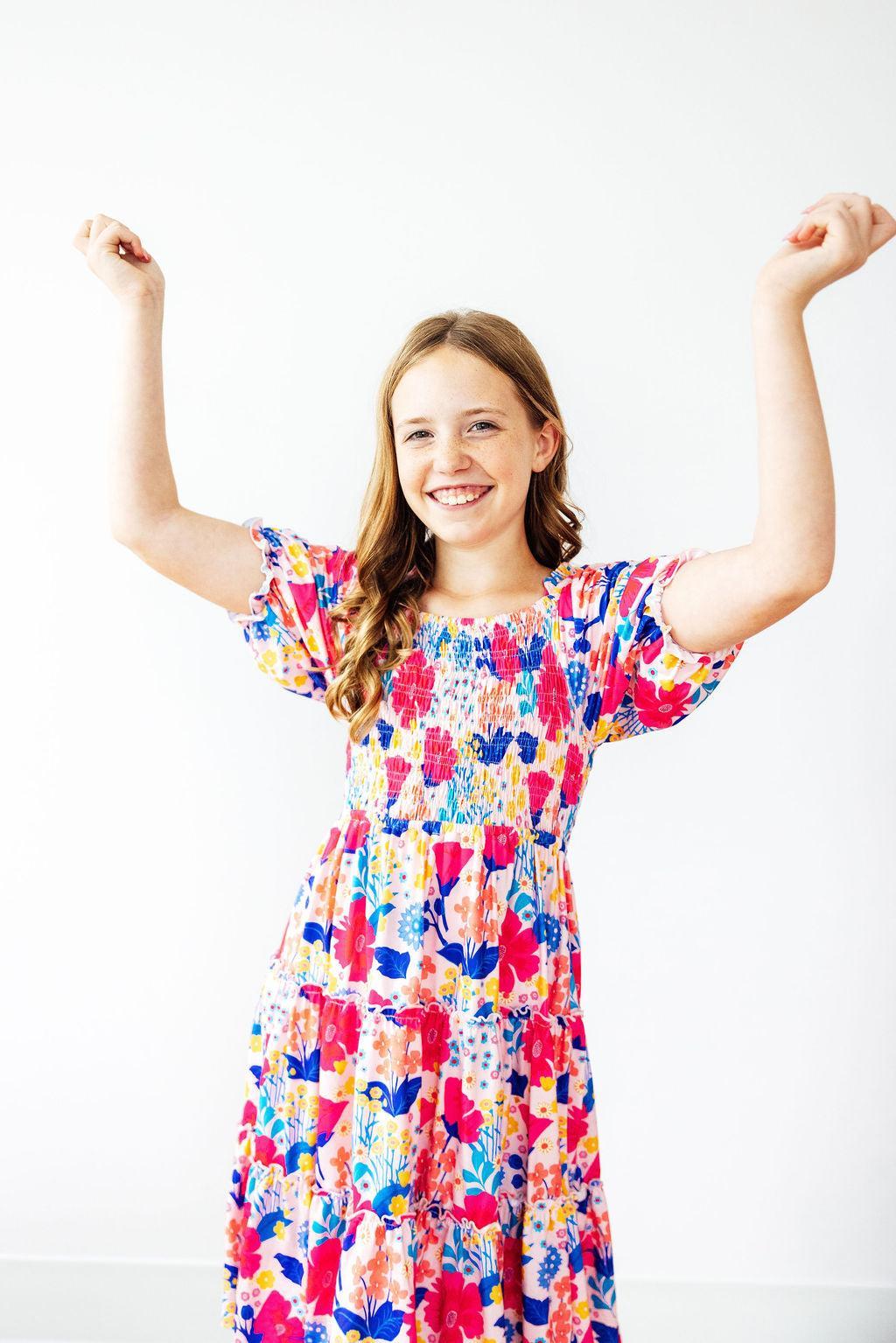 SALE Sunshine Garden Smocked Ruffle Dress
