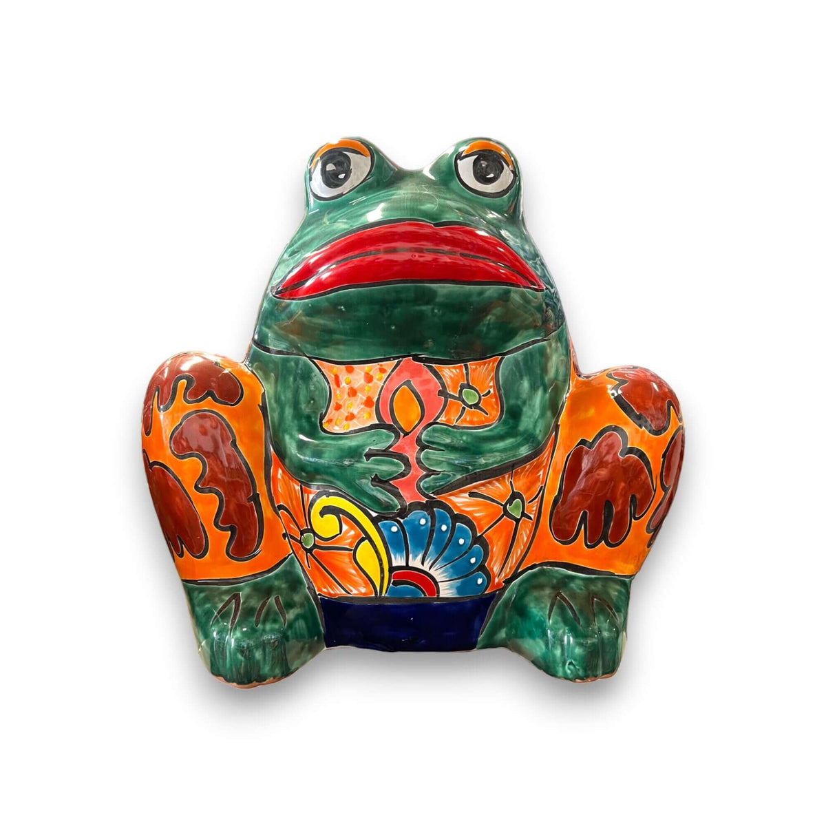 Talavera Frog Planter | Colorful Handmade Mexican Pottery